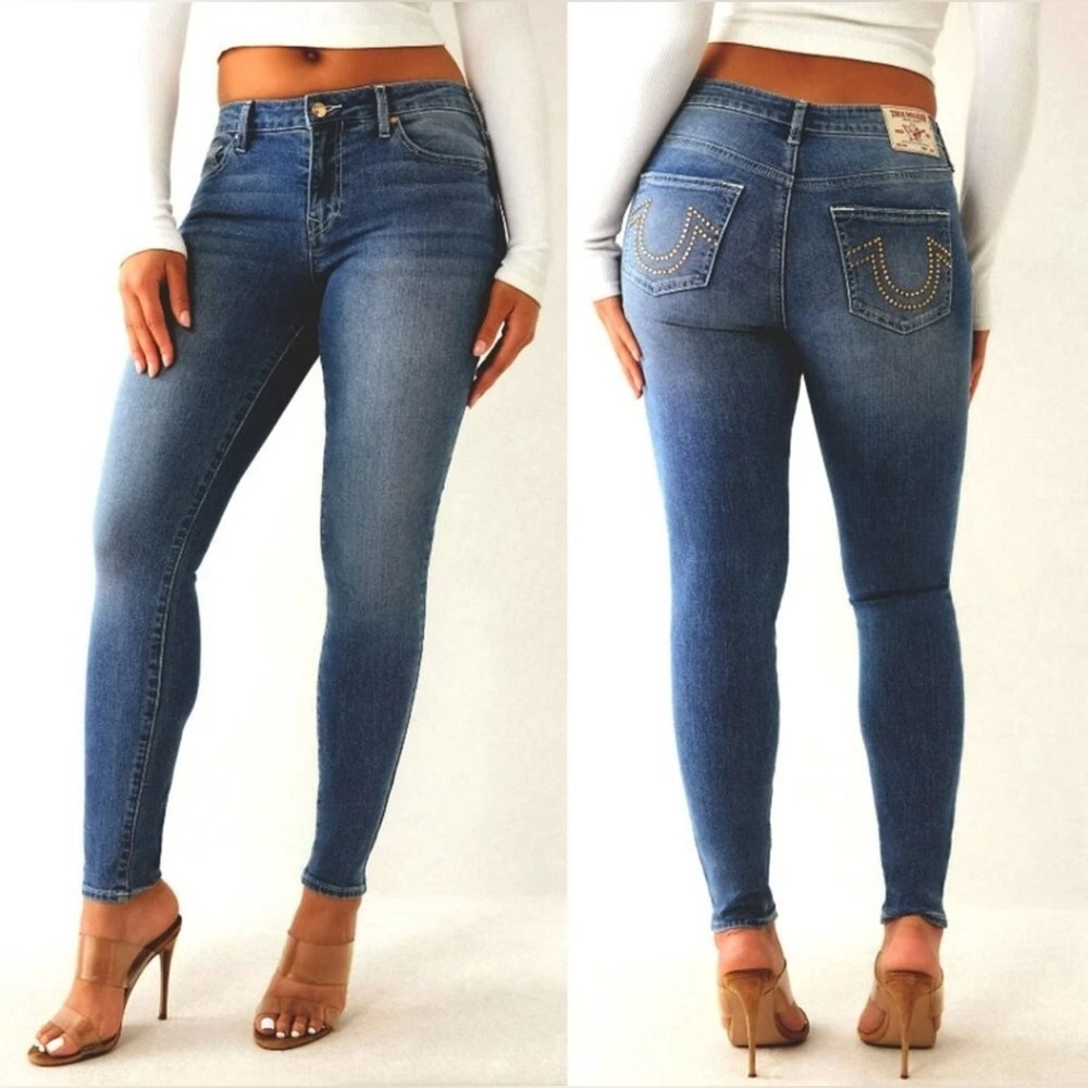 BNWT True Religion ‘Jennie’ Crystal Hi - Rise Jeans